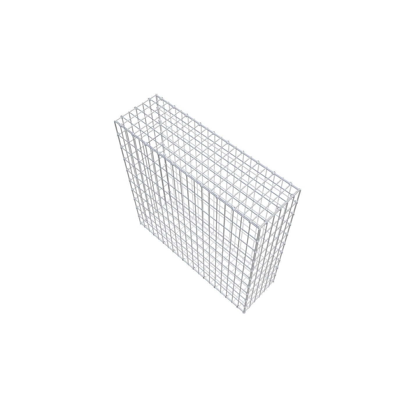 Gabião 100 cm x 100 cm x 30 cm (C x A x P), malhagem 5 cm x 10 cm, anel C