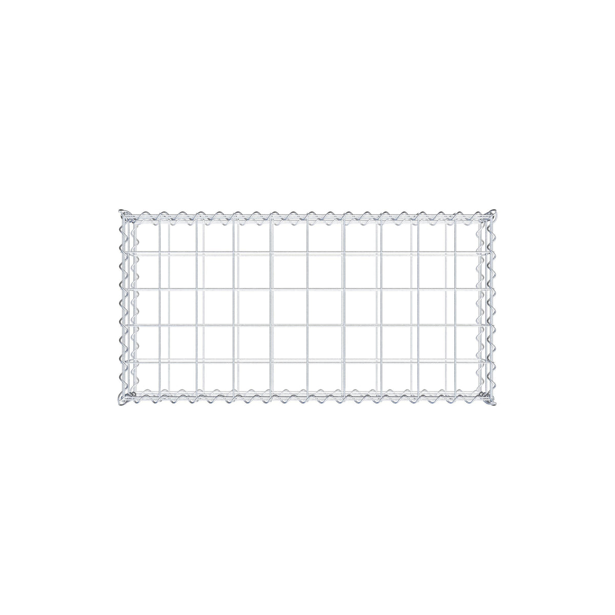 Schanskorf 100 cm x 20 cm x 50 cm (L x H x D), maaswijdte 10 cm x 10 cm, spiraalvormig