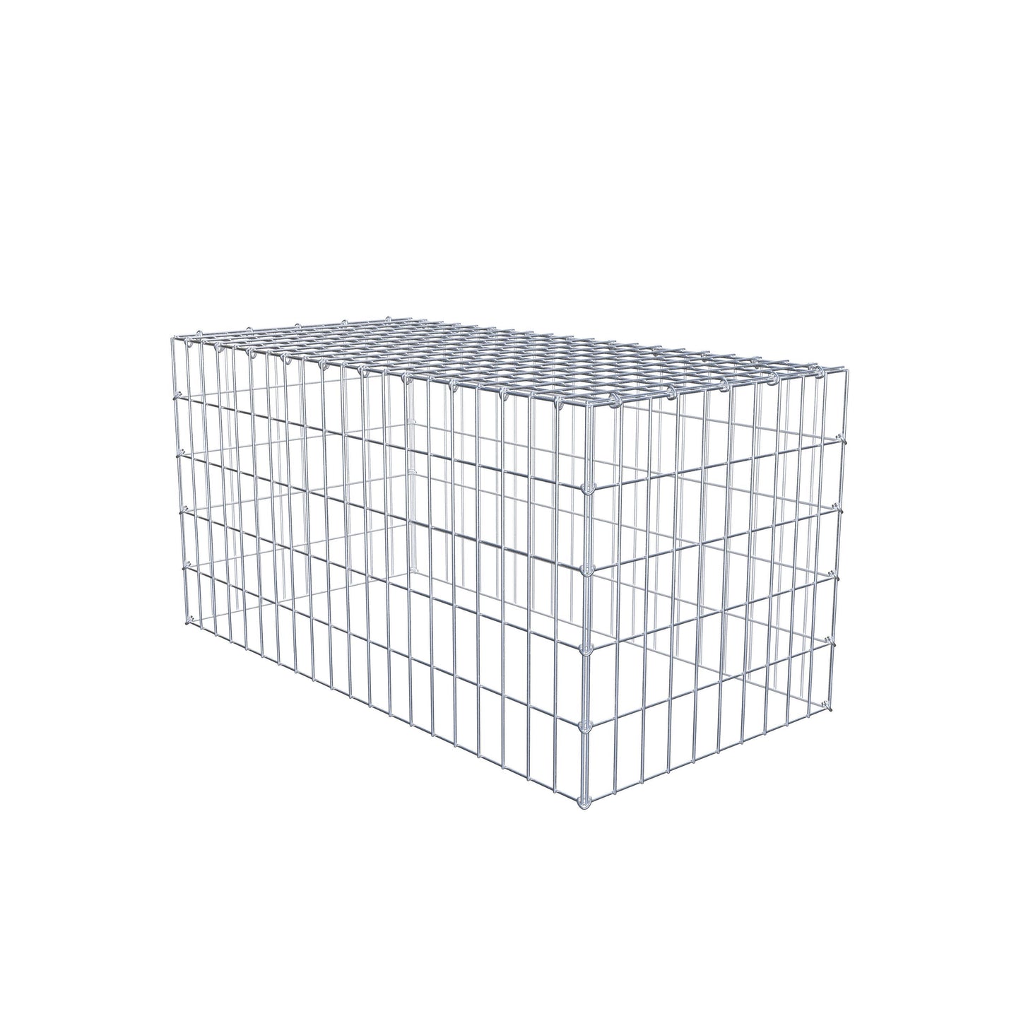Gabião Tipo 3 100 cm x 50 cm x 50 cm (C x A x P), malhagem 5 cm x 10 cm, anel C