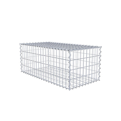 Gabion 100 cm x 40 cm x 50 cm (L x H x P), mailles 5 cm x 10 cm, spirale