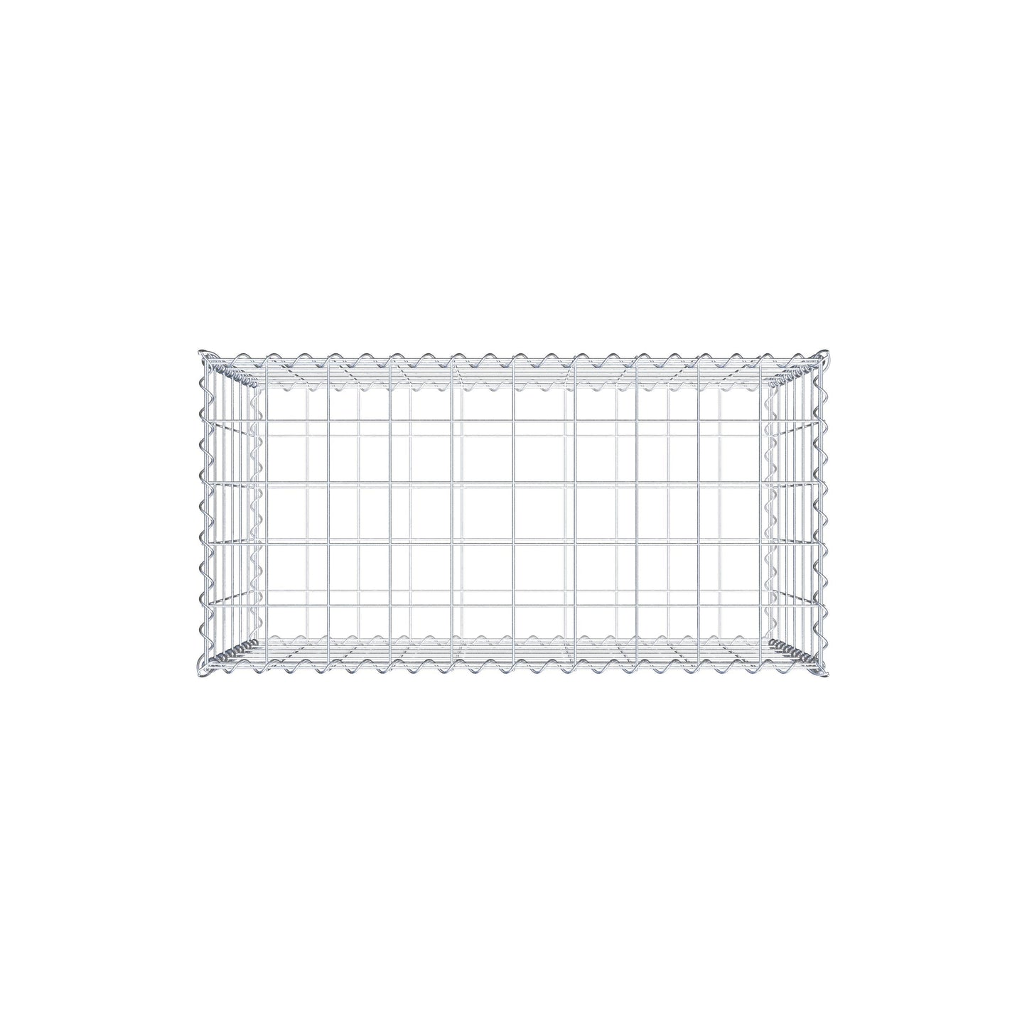 Gabion 100 cm x 60 cm x 50 cm (L x H x D), mesh size 10 cm x 10 cm, spiral