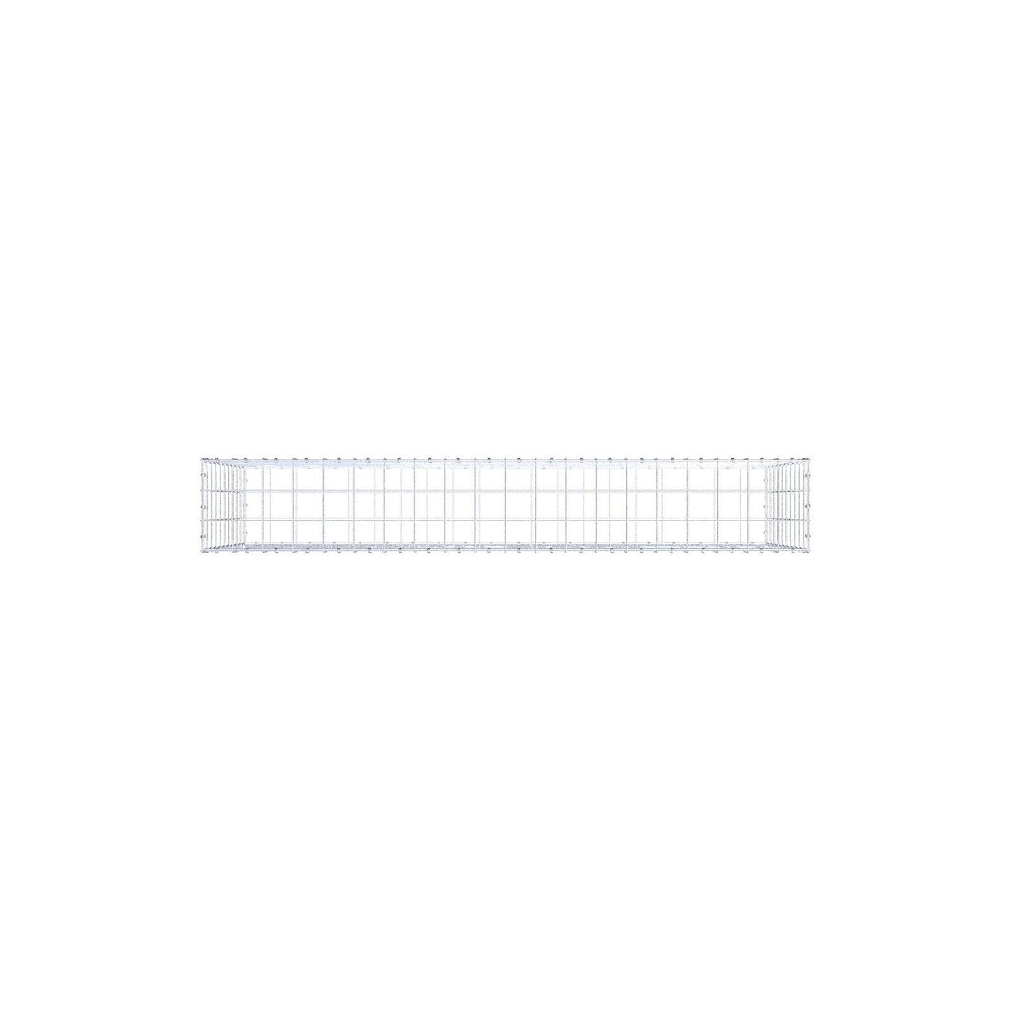 Gabbione 200 cm x 100 cm x 30 cm (L x H x P), maglia 10 x 10 cm, anello a spirale
