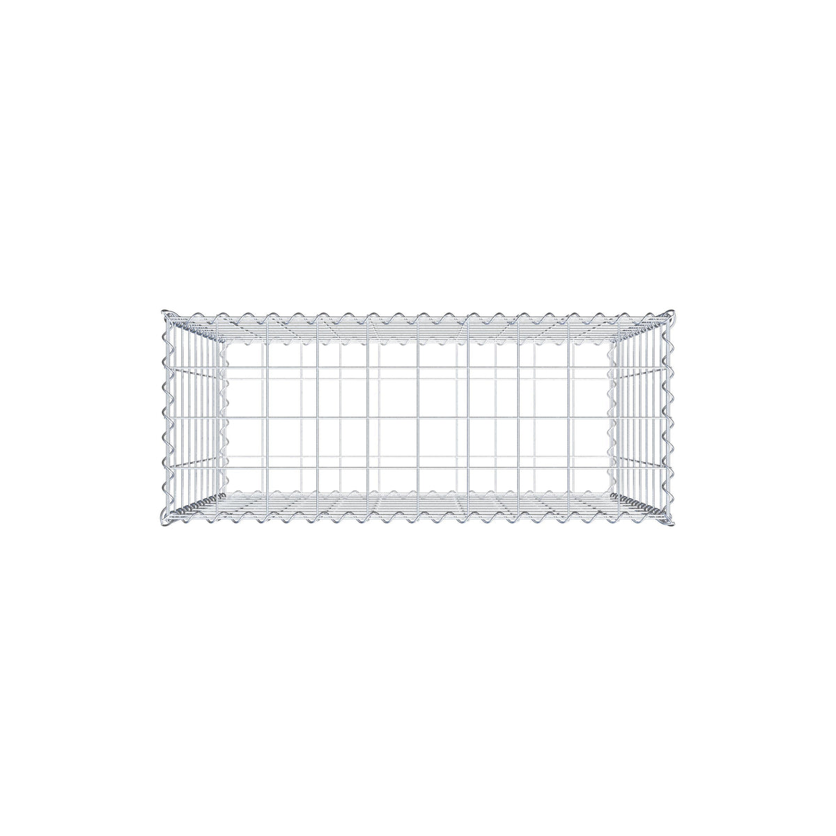 Gabion 100 cm x 90 cm x 40 cm (L x H x D), maskestørrelse 10 cm x 10 cm, spiral