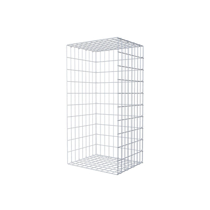 Monteret gabion type 2 100 cm x 40 cm x 50 cm, maskestørrelse 5 cm x 10 cm, C-ring