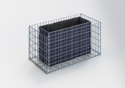 Rechthoekig verhoogd bed 100 cm x 50 cm x 50 cm (L x H x D), maaswijdte 5 x 10 cm, wanddikte 10 cm