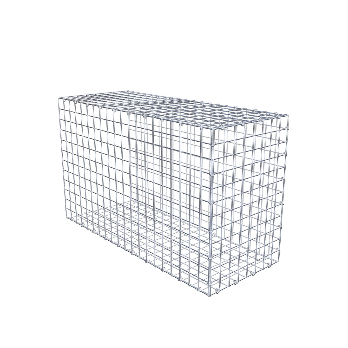 Gavión complementario de tipo 2 100 cm x 60 cm x 40 cm (largo x alto x fondo), malla 5 cm x 5 cm, anillo en C