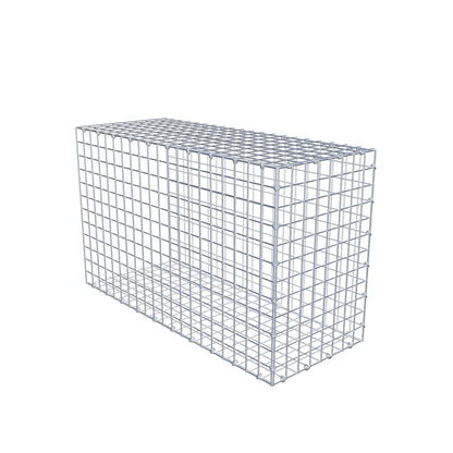 Gavión complementario de tipo 2 100 cm x 60 cm x 40 cm (largo x alto x fondo), malla 5 cm x 5 cm, anillo en C