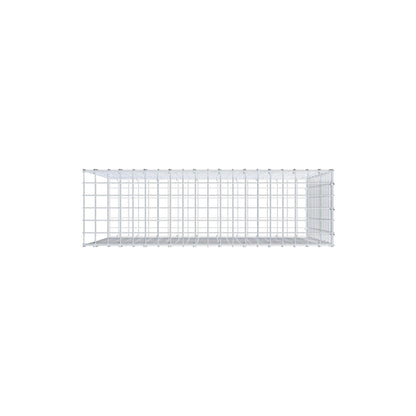 Monteret gabion type 2 100 cm x 80 cm x 30 cm (L x H x D), maskestørrelse 5 cm x 5 cm, C-ring