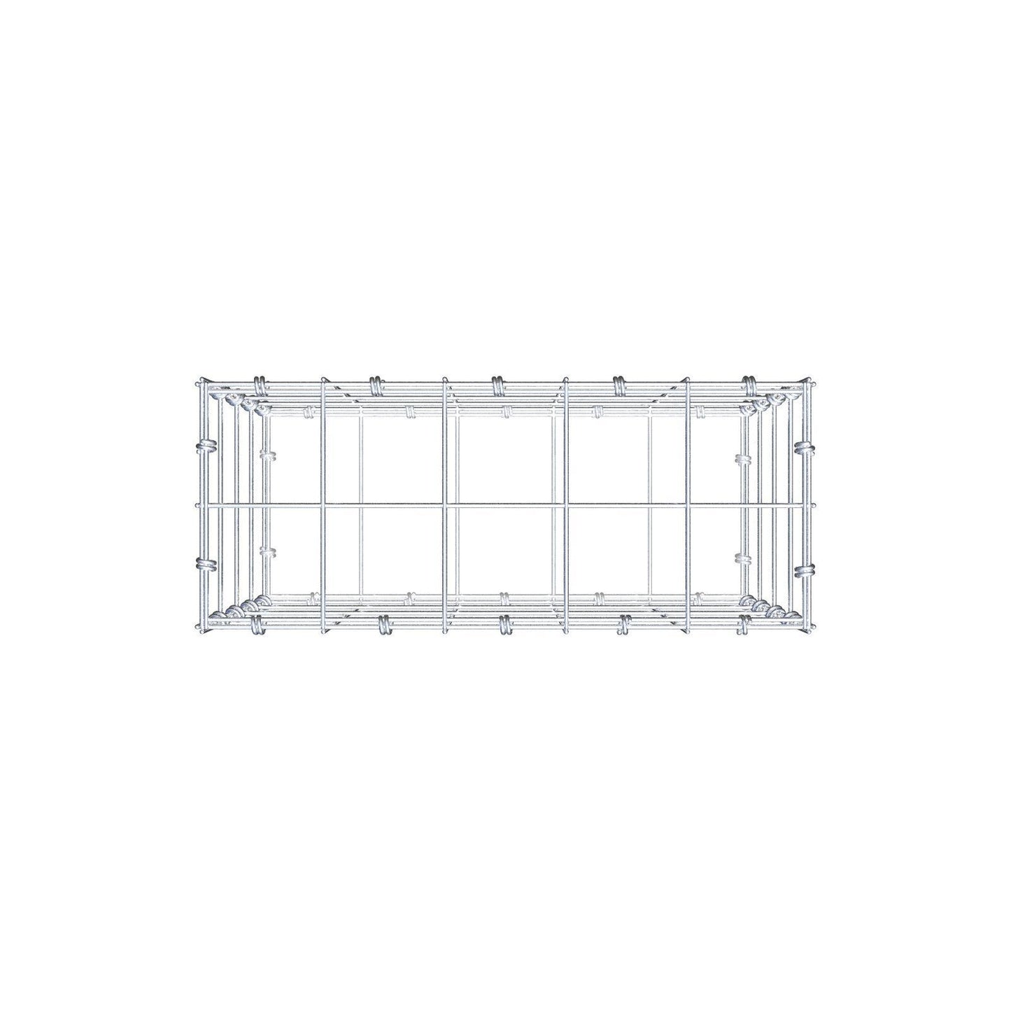 Gabbione 50 cm x 40 cm x 20 cm (L x H x P), maglia 10 x 10 cm, anello a spirale