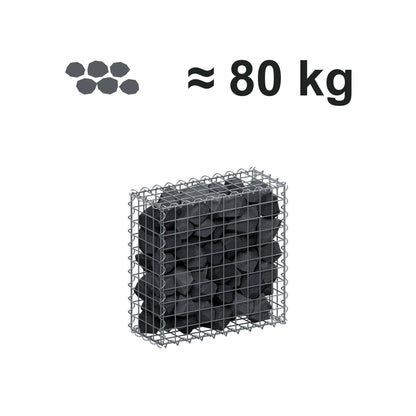Gabione 50 cm x 50 cm x 20 cm (L x H x T), Maschenweite 5 cm x 5 cm, Spirale