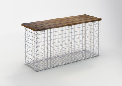 Banc de jardin fourche en spirale 105 x 50 x 40 cm CUMARU MW 5 x 5 cm