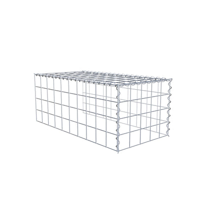 Add-on schanskorf type 4 100 cm x 40 cm x 50 cm (L x H x D), maaswijdte 10 cm x 10 cm, spiraal