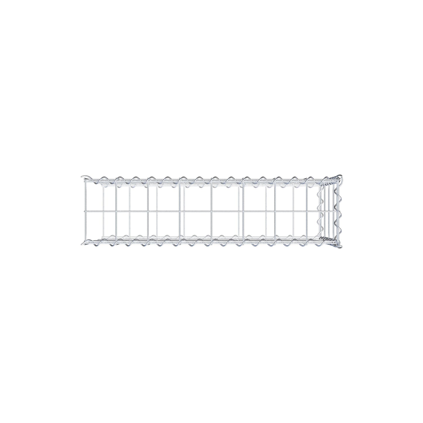 Grown-on gabion type 2 80 cm x 40 cm x 20 cm (L x H x D), mesh size 10 cm x 10 cm, spiral