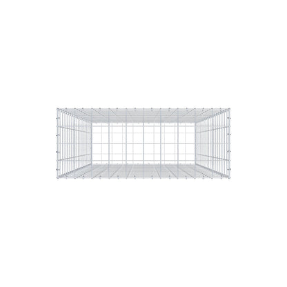 Gabion 200 cm x 100 cm x 40 cm (L x H x D), maskestørrelse 10 cm x 10 cm, C-ring