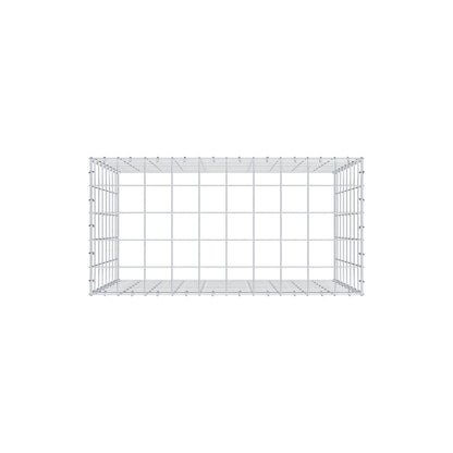 Monteret gabion type 3 100 cm x 80 cm x 50 cm (L x H x D), maskestørrelse 10 cm x 10 cm, C-ring