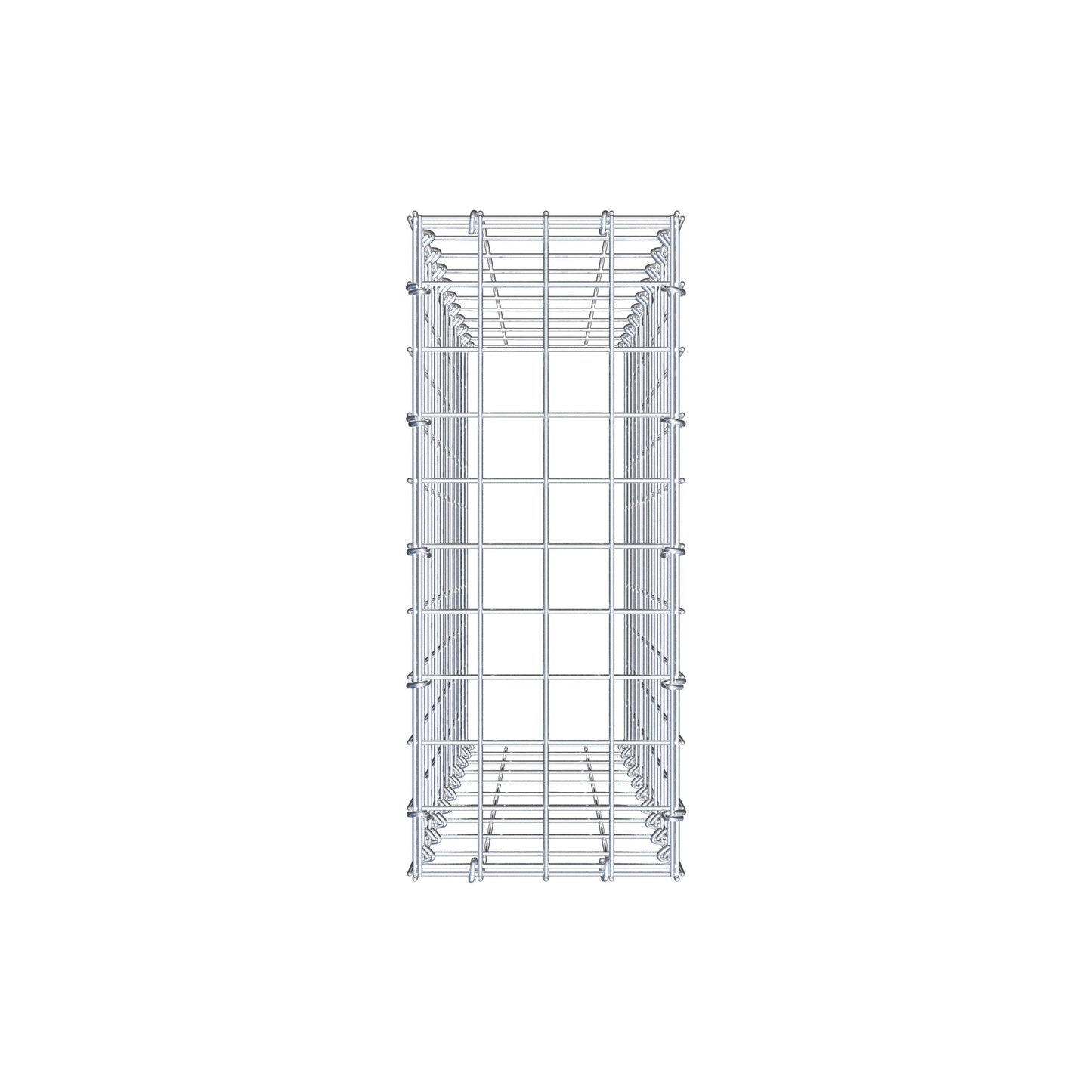 Gabbione aggiuntivo di tipo 3 100 cm x 20 cm x 50 cm (L x H x P), maglia 5 cm x 10 cm, anello a C