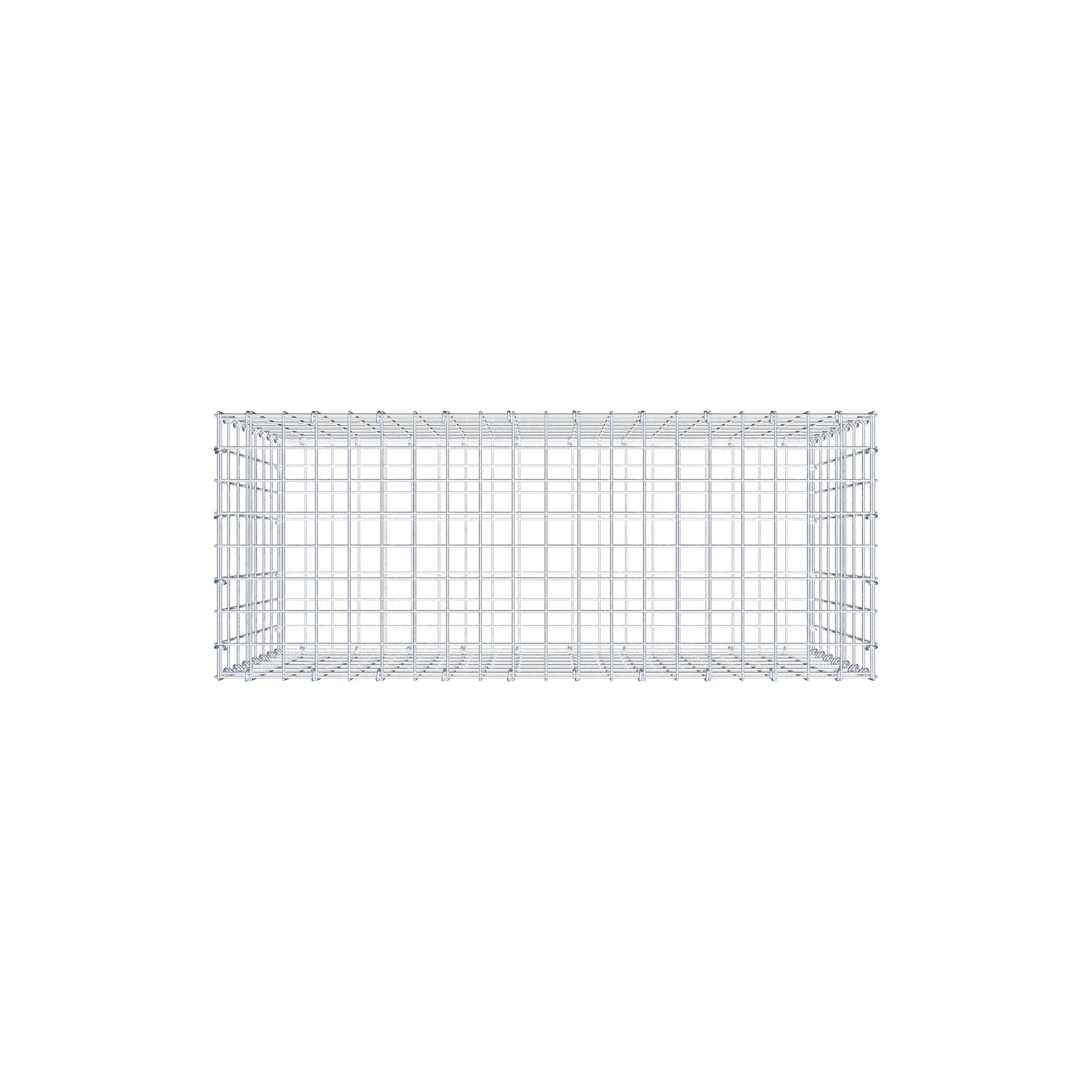 Gabion 100 cm x 70 cm x 40 cm (L x H x P), mailles 5 cm x 10 cm, anneau en C