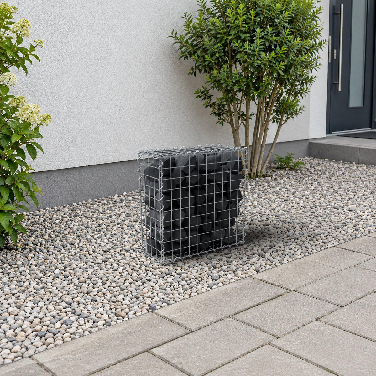 Gabione 50 cm x 50 cm x 20 cm (L x H x T), Maschenweite 5 cm x 5 cm, Spirale