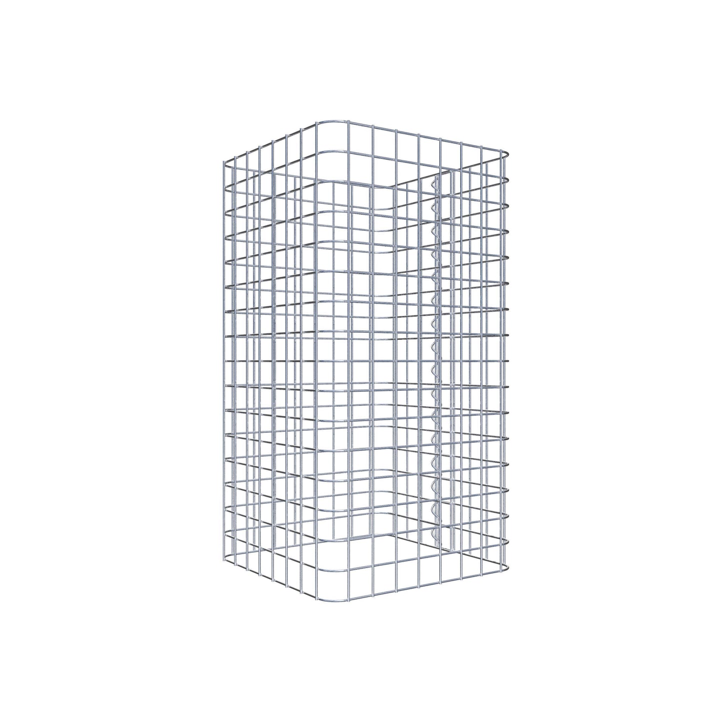 Schanskorfzuil, hoekig 42 cm x 42 cm, 80 cm hoog, MW 5 cm x 5 cm