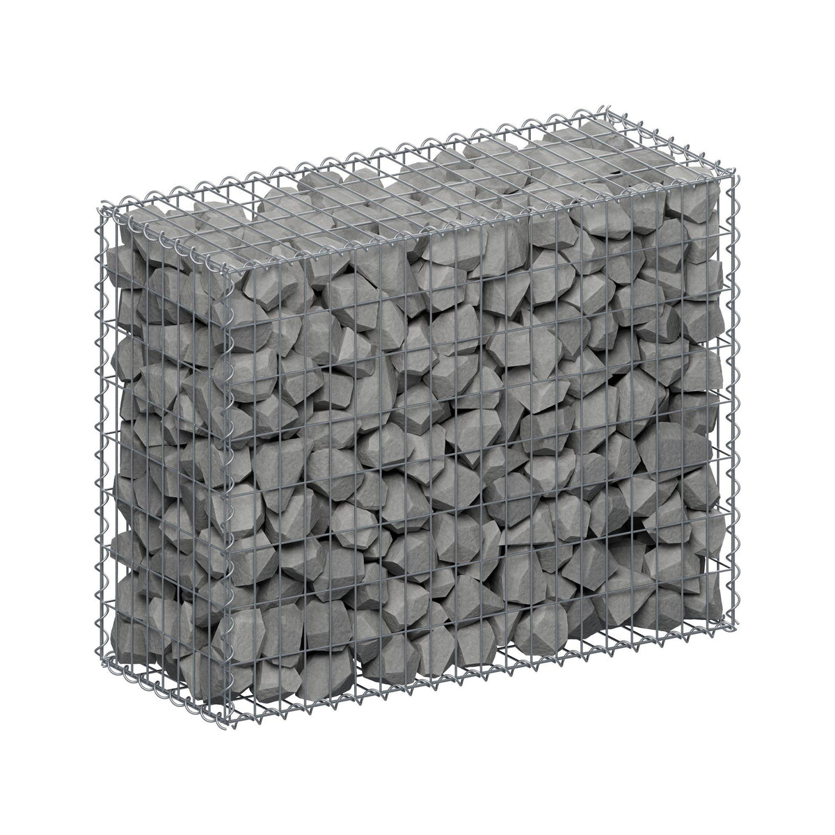Gabbione 100 cm x 80 cm x 40 cm (L x H x P), maglia 5 cm x 10 cm, spirale