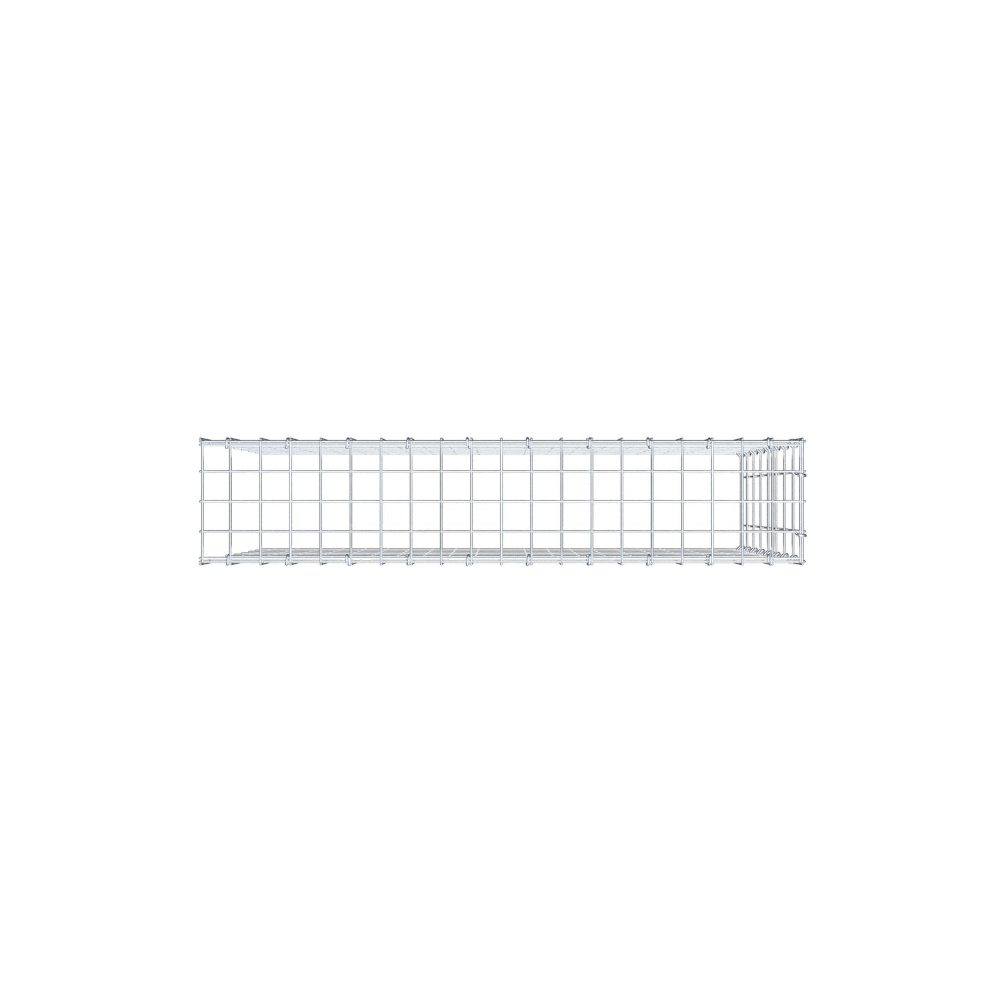 Fourche rapportée type 4 100 cm x 80 cm x 20 cm (L x H x P), mailles 5 cm x 10 cm, anneau en C