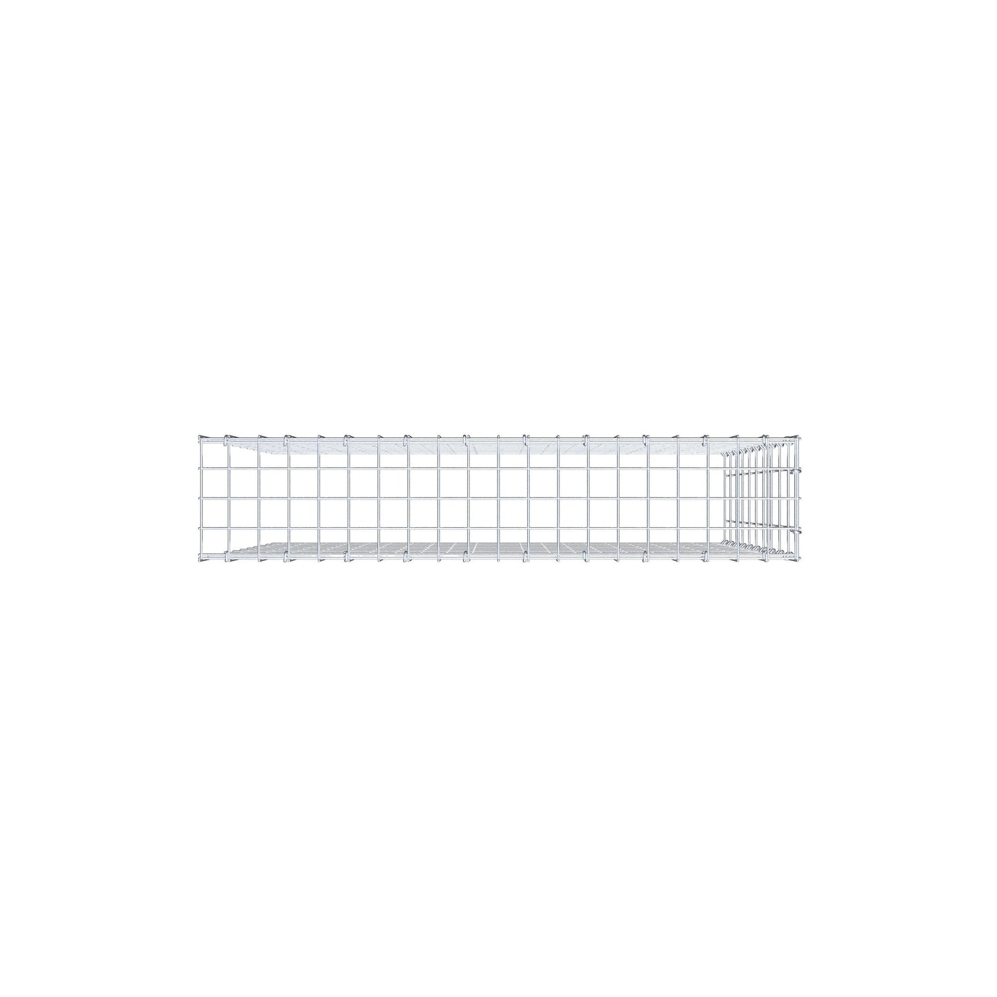 Gabbione aggiuntivo tipo 4 100 cm x 100 cm x 20 cm (L x H x P), maglia 5 cm x 10 cm, anello a C