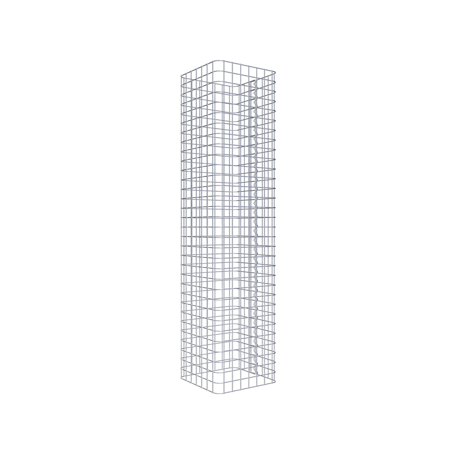 Schanskorfzuil hoekig 37 cm x 37 cm, 160 cm hoog, MW 5 cm x 5 cm