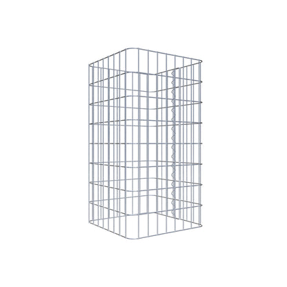 Colonne de gabion carrée 42 cm x 42 cm, 80 cm de hauteur, MW 5 cm x 10 cm