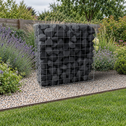 Gabione 100 cm x 100 cm x 40 cm (L x H x T), Maschenweite 10 cm x 10 cm, Spirale