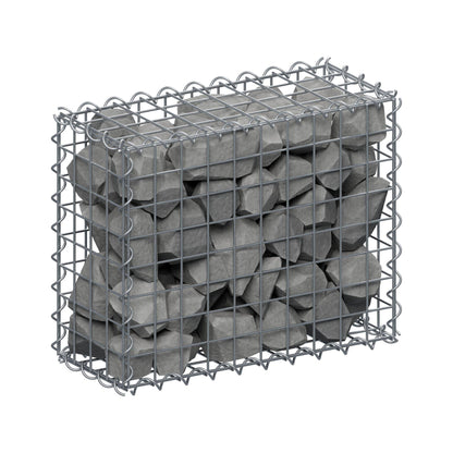 Gabione 50 cm x 40 cm x 20 cm (L x H x T), Maschenweite 5 cm x 5 cm, Spirale