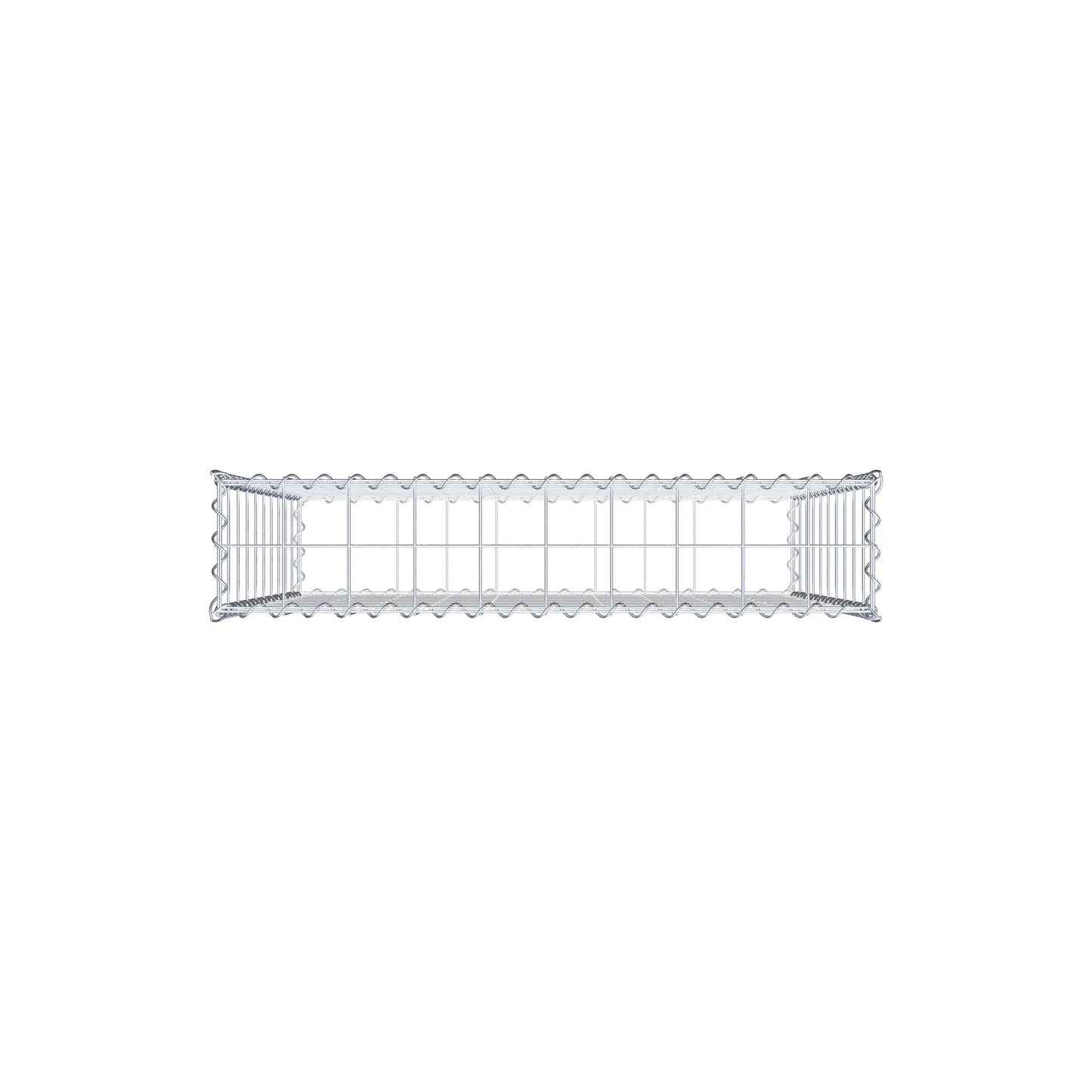 Gabbione 100 cm x 100 cm x 20 cm (L x H x P), maglia 10 cm x 10 cm, spirale