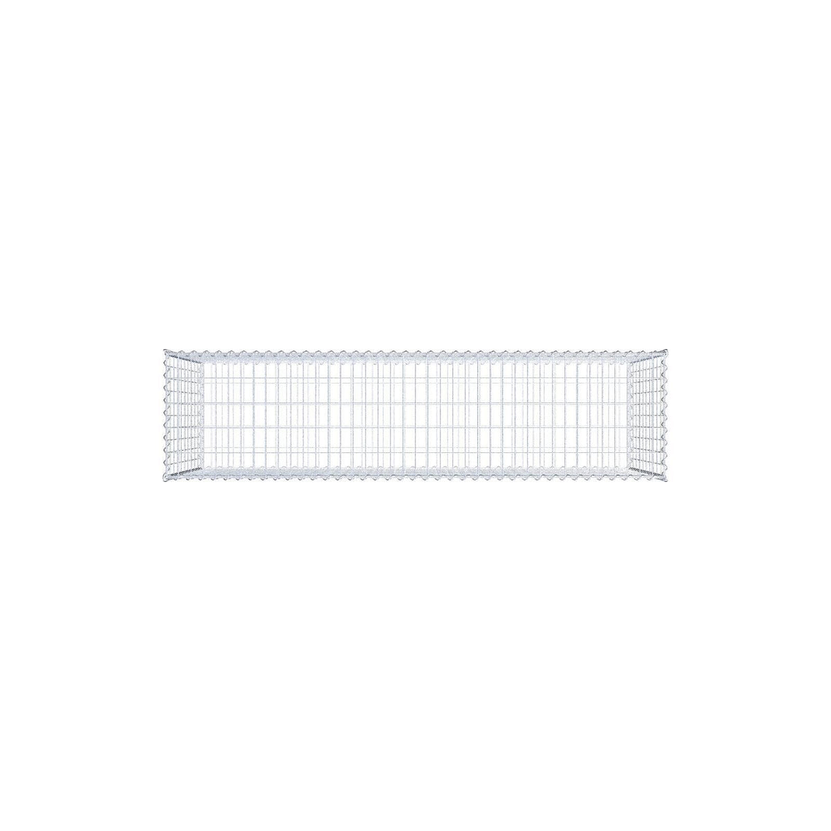 Gabion 200 cm x 100 cm x 50 cm (L x H x D), maskestørrelse 5 cm x 10 cm, spiral