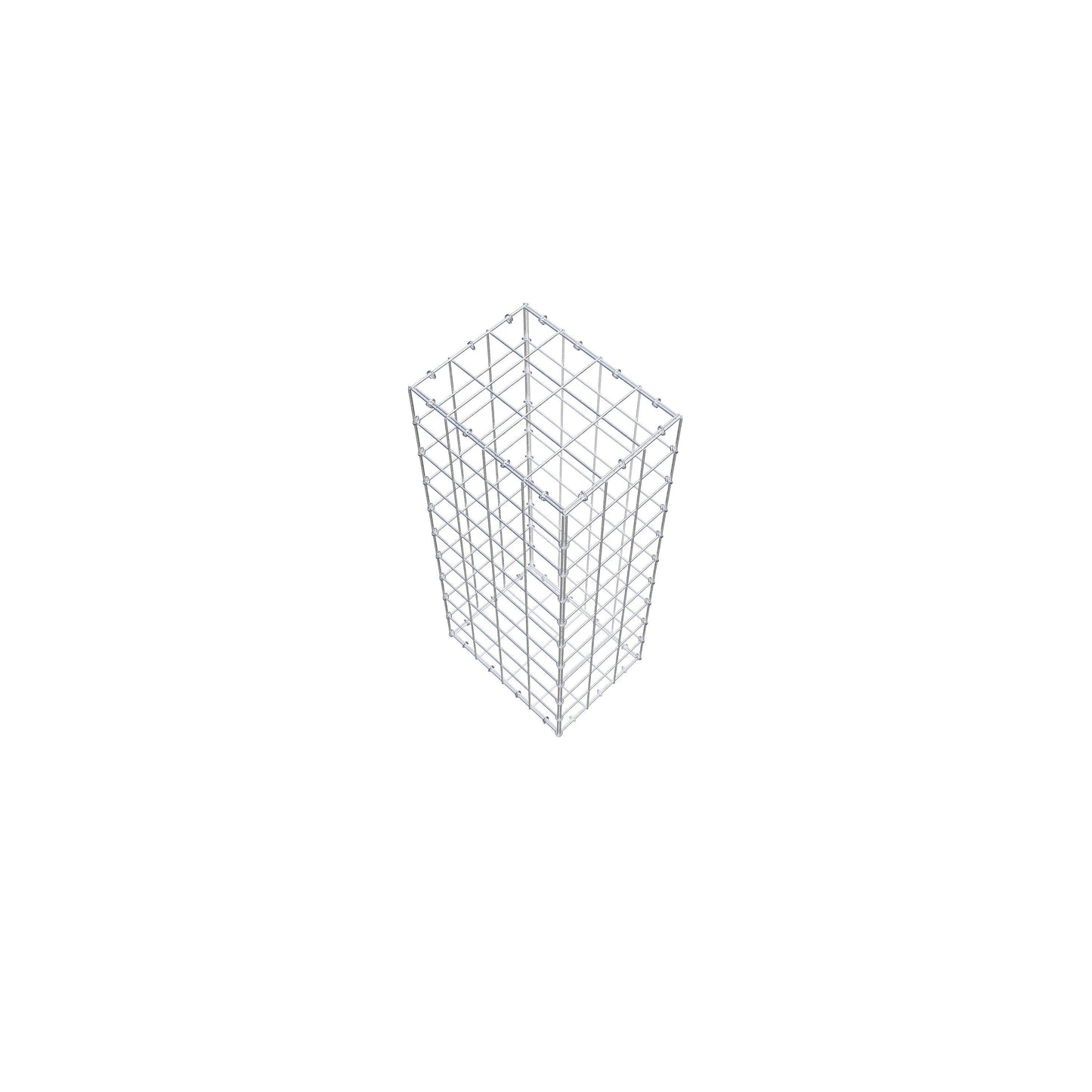 Gavión 100 cm x 40 cm x 30 cm (L x A x P), malla 10 cm x 10 cm, anillo en C