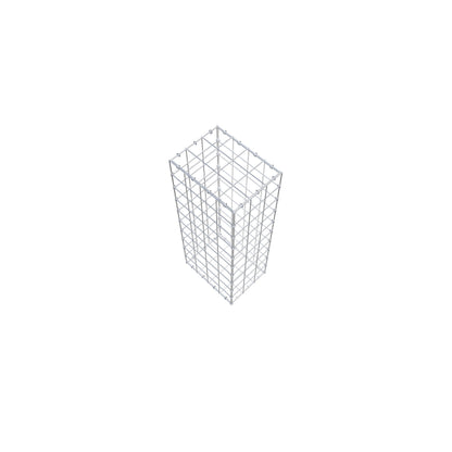 Gavión 100 cm x 40 cm x 30 cm (L x A x P), malla 10 cm x 10 cm, anillo en C