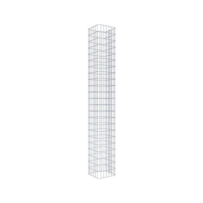 Colonna di gabbioni angolare 32 cm x 32 cm, 230 cm di altezza, MW 5 cm x 10 cm