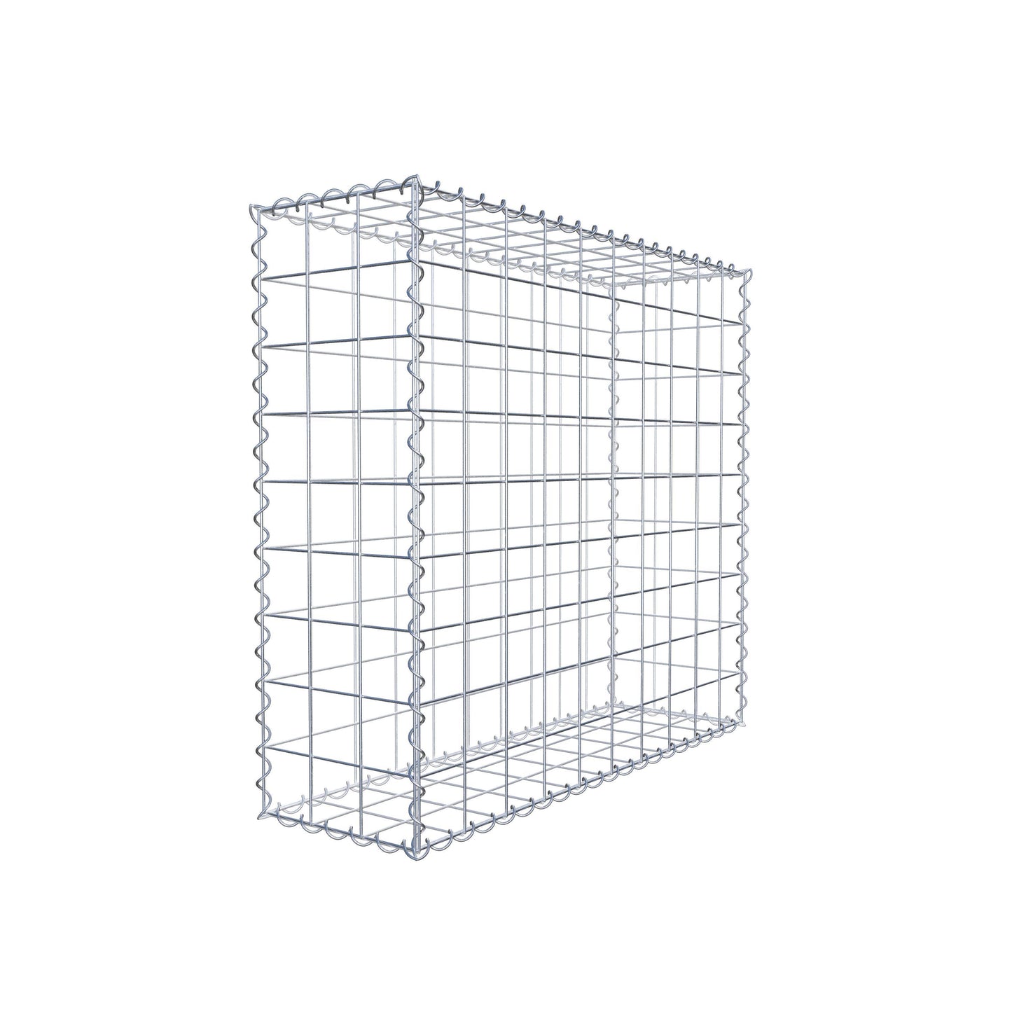 Gabbione 100 cm x 90 cm x 30 cm (L x H x P), maglia 10 cm x 10 cm, spirale
