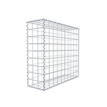 Gabbione 100 cm x 90 cm x 30 cm (L x H x P), maglia 10 cm x 10 cm, spirale