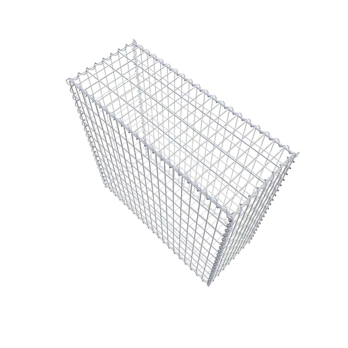 Gabione 100 cm x 100 cm x 40 cm (L x H x T), Maschenweite 5 cm x 10 cm, Spirale