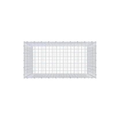 Gabion 100 cm x 100 cm x 50 cm (L x H x D), mesh size 5 x 5 cm, spiral ring