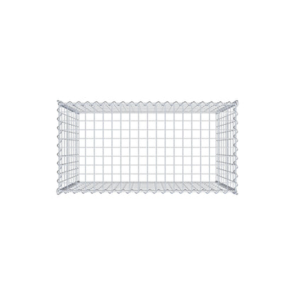 Gavión complementario tipo 3 100 cm x 90 cm x 50 cm (L x A x P), malla 5 cm x 10 cm, espiral