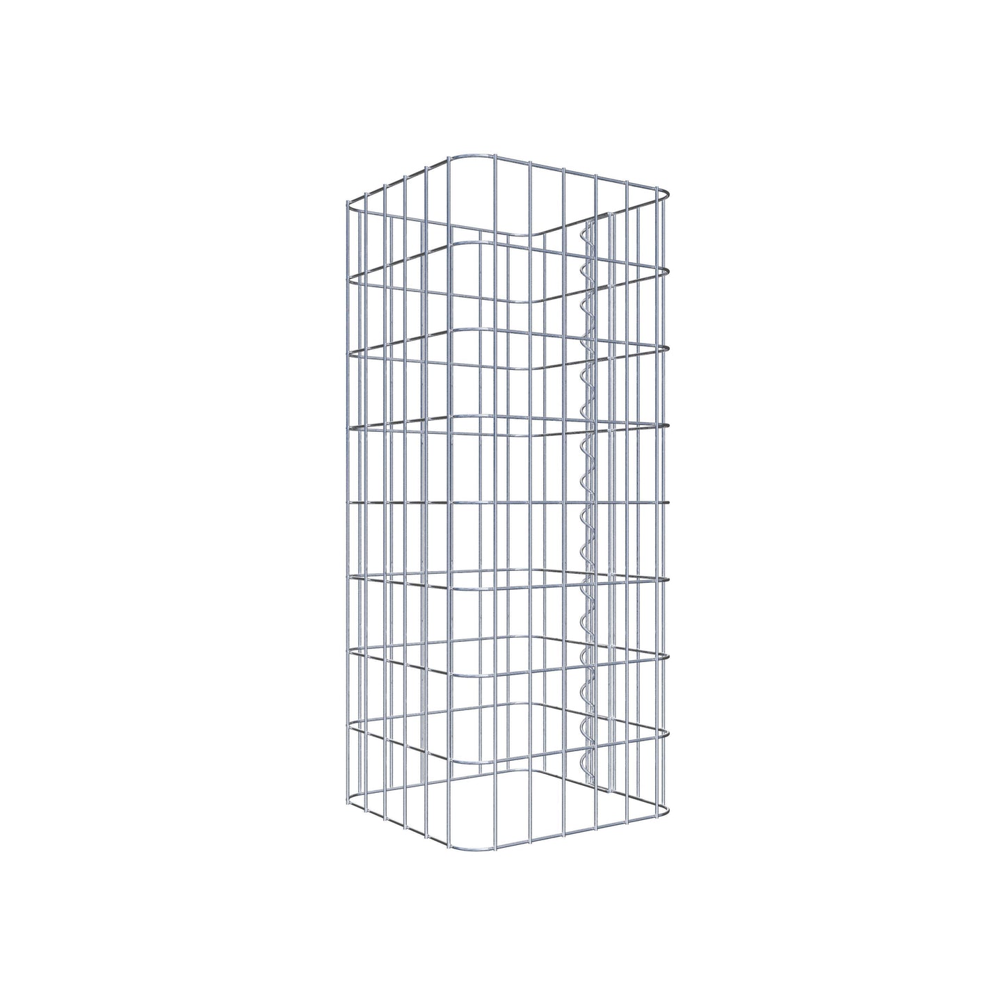 Columna de gaviones, angular 32 cm x 32 cm, 80 cm de altura, MW 5 cm x 10 cm