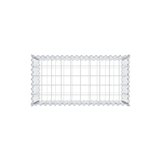Set of 2 gabions 100 cm x 50 cm x 50 cm (L x H x D), mesh size 10 x 10 cm, spiral