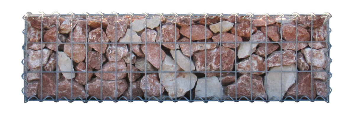Gabião 100 cm x 30 cm x 30 cm (C x A x P), malhagem 5 cm x 10 cm, espiral