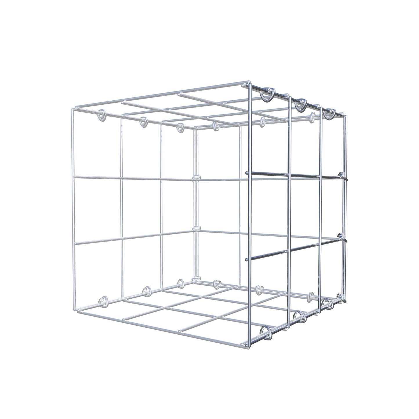 Gabbione aggiuntivo tipo 2 30 cm x 30 cm x 30 cm (L x A x P), maglia 10 cm x 10 cm, anello a C