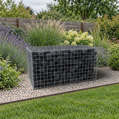 Gabion 100 cm x 50 cm x 50 cm (L x H x P), mailles 5 cm x 5 cm, spirale