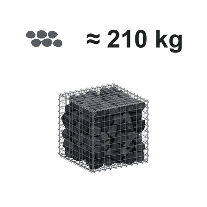Gabion 50 cm x 50 cm x 50 cm (L x H x P), mailles 5 cm x 5 cm, spirale