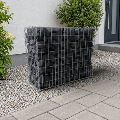 Gabbione 100 cm x 80 cm x 40 cm (L x H x P), maglia 5 cm x 10 cm, spirale
