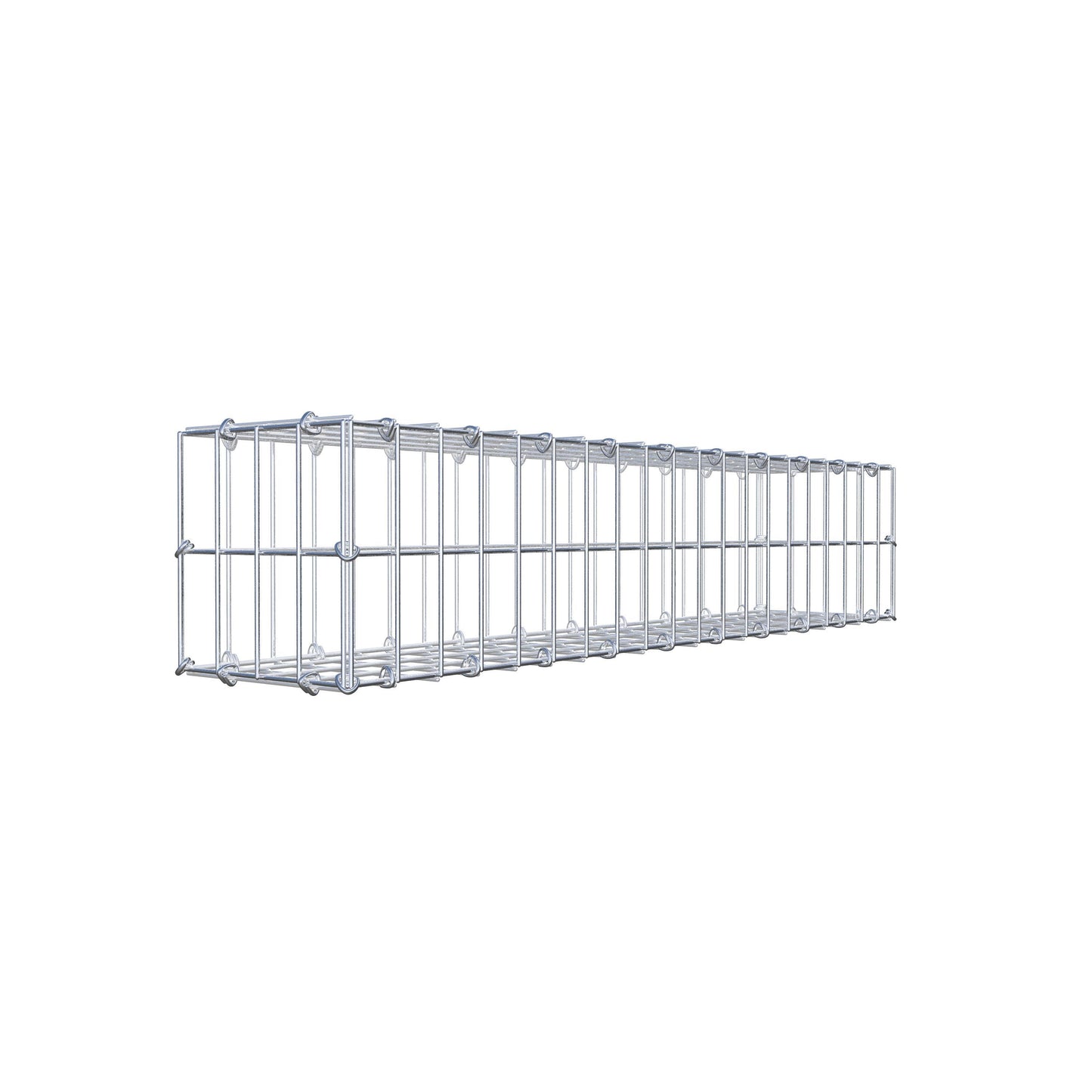 Gabion 100 cm x 20 cm x 20 cm (L x H x D), maskstorlek 5 cm x 10 cm, C-ring