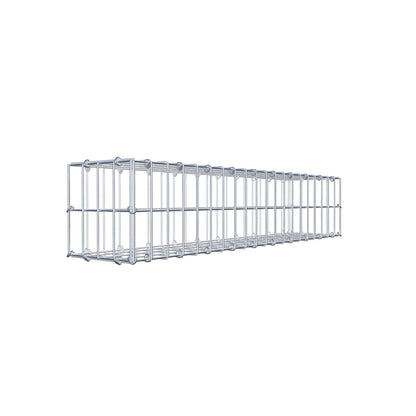 Gabion 100 cm x 20 cm x 20 cm (L x H x D), maskstorlek 5 cm x 10 cm, C-ring