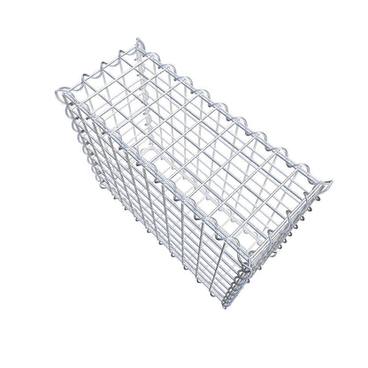 Schanskorf 50 cm x 40 cm x 20 cm (L x H x D), maaswijdte 5 cm x 5 cm, spiraalvormig
